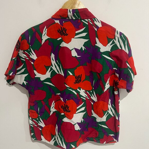 A.P.C. APC Current Floral Short Sleeve Shirt size 34 - Picture 4 of 4